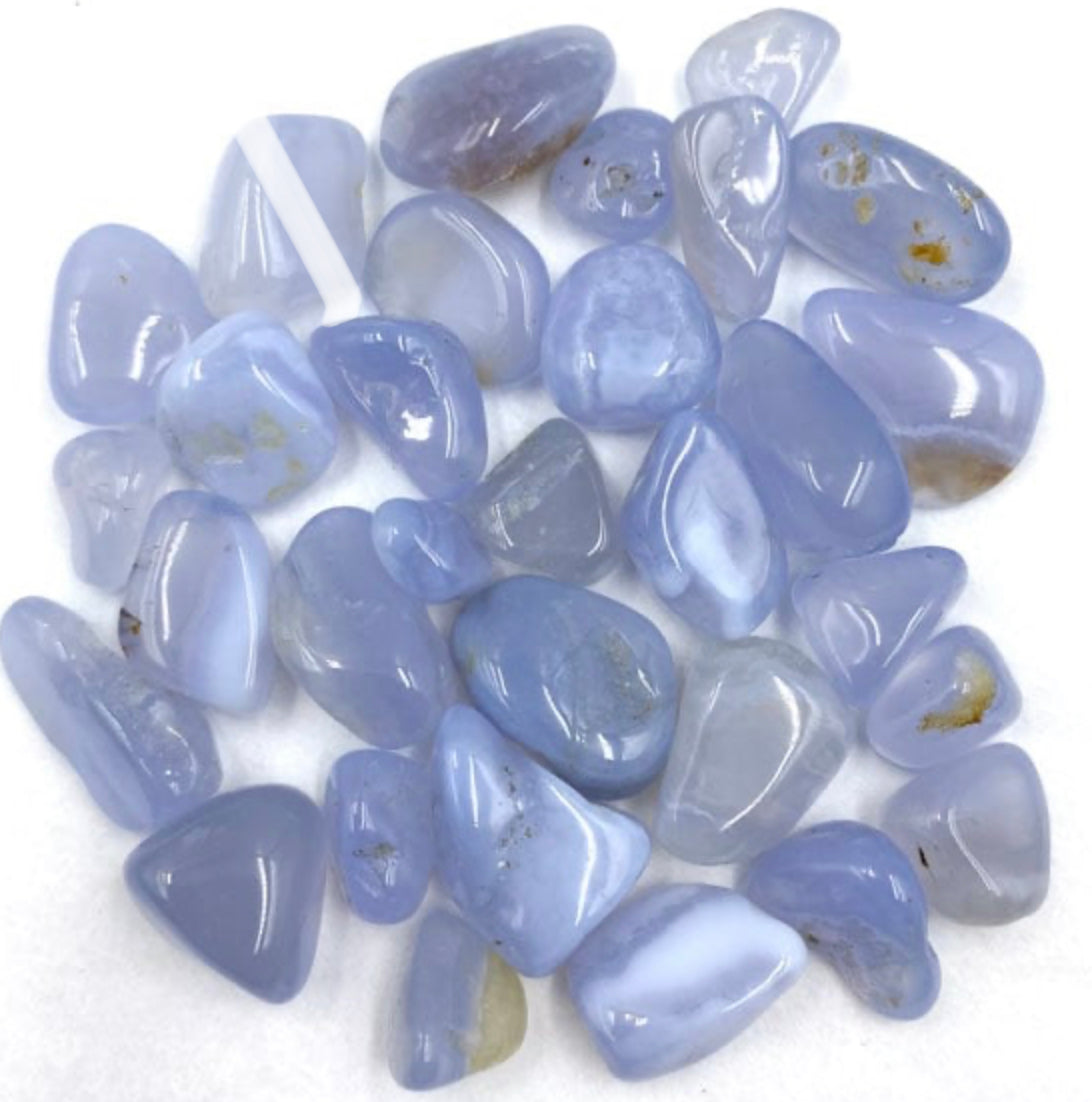Tumbled Stone- Blue Chalcedony