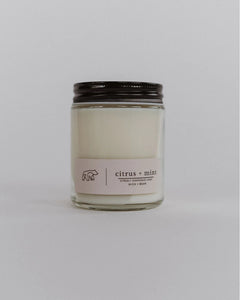 Wick and Bear Candle- Citrus and Mint