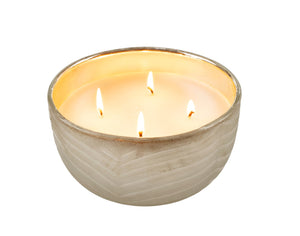 Silverleaf Candle  Bowl- Amber Spruce