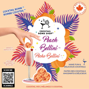 Cocktail Bombs Peach Bellini  6 Pack