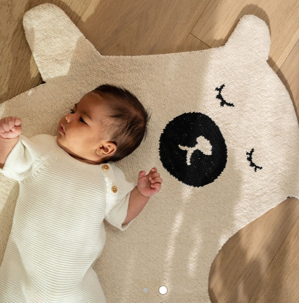 Sleepy Bear Knit Mat- 2 x 3