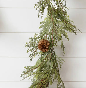 Cedar Garland with cones
