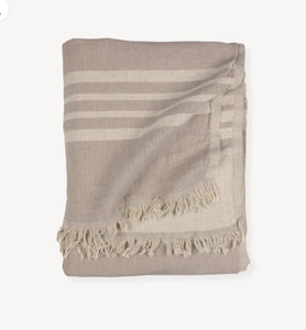 West Coast Linen Throw - Sandstone