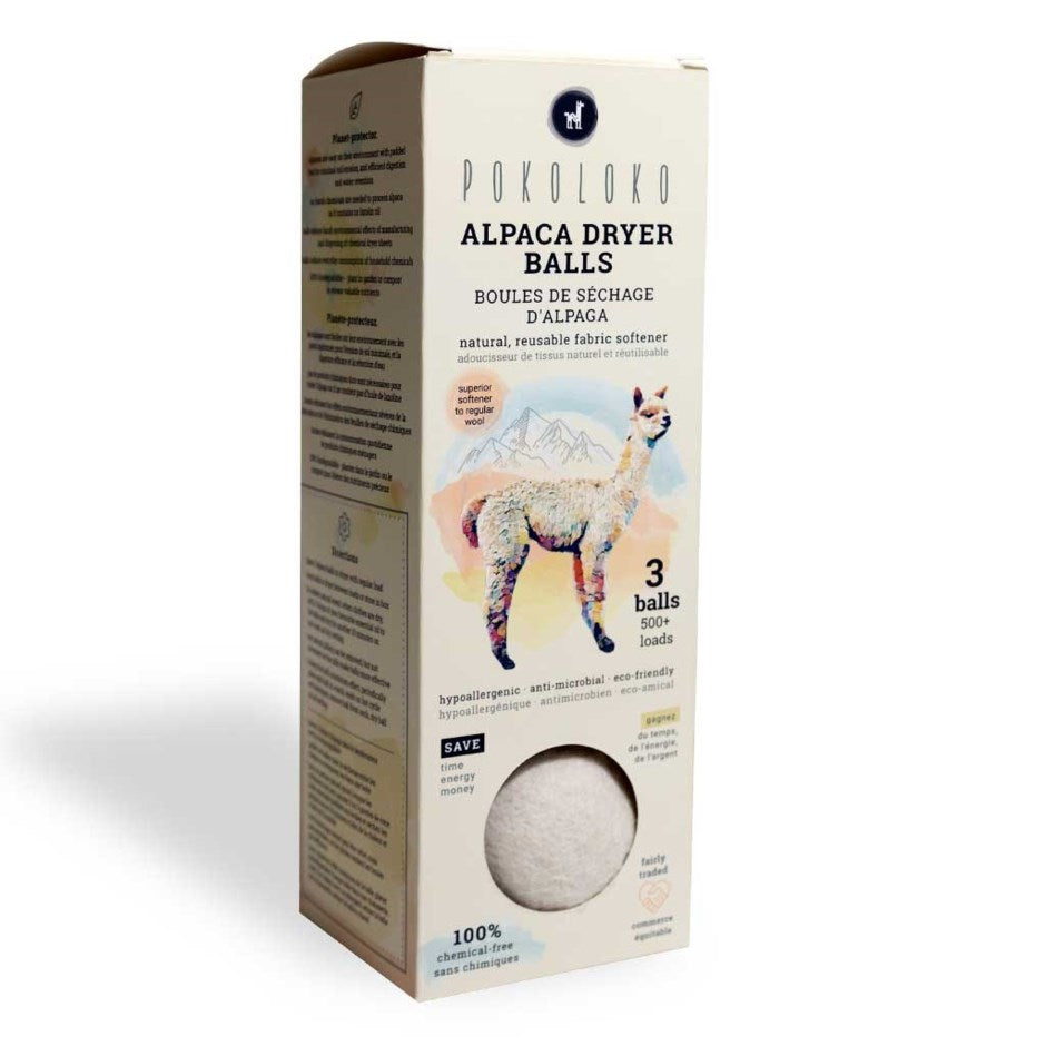 Fair Trade Alpaca Dryer Balls- Set of 3