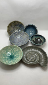 Pottery by Jackie- Small Trivet Bowls