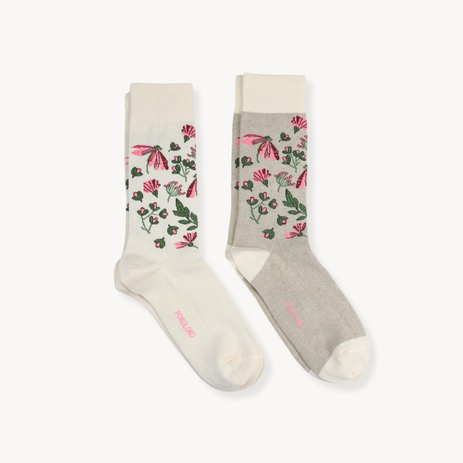 Wildflower Socks~ pack of 2 Pima Cotton