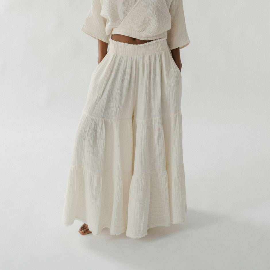 Crinkle Skirt Pants