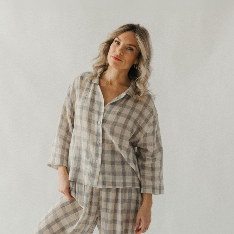 Crinkle Shirt Blouse