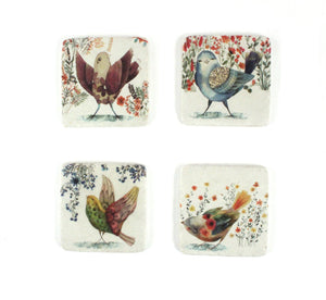 Bird Coasters Set of 4