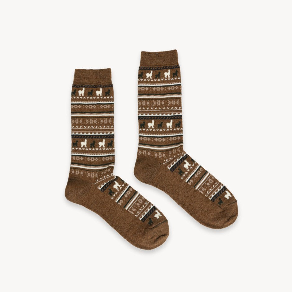 Alpaca Print Sock~ Various Colours
