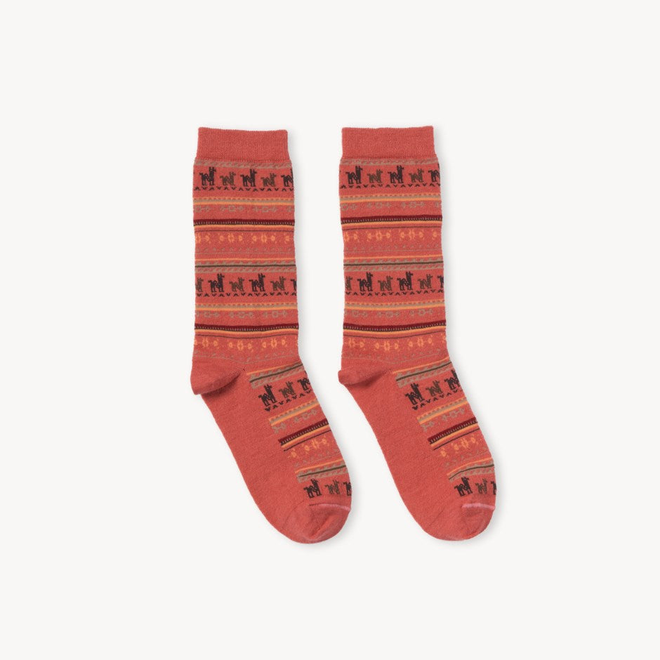 Alpaca Print Sock~ Various Colours