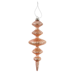 Ornament~ Gracie Glass Spindle Pink