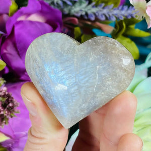 Blue Moonstone Crystal Hearts