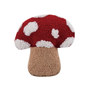 Mushroom Wool Hooked Pillow
