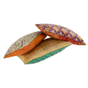 Kantha Silk Reversible Pillow 21 x 12