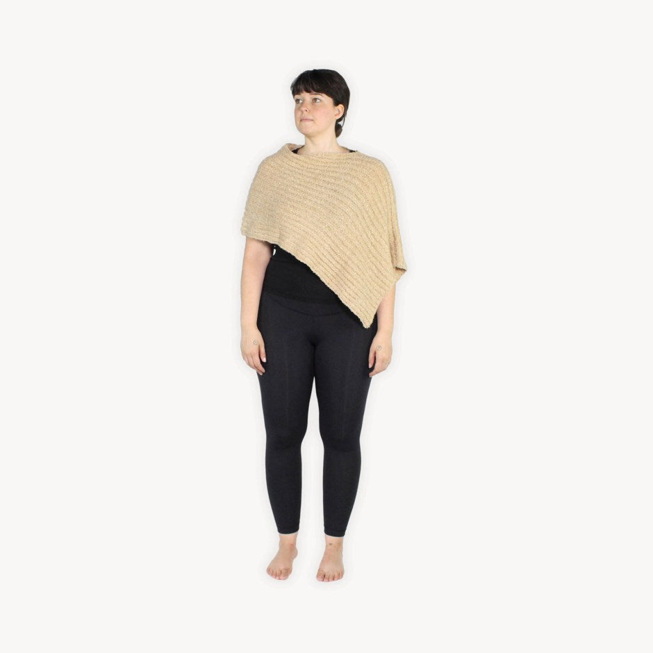 Cosy Ribbed Poncho- Various Colours