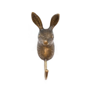 Antiqued Brass Rabbit Hook