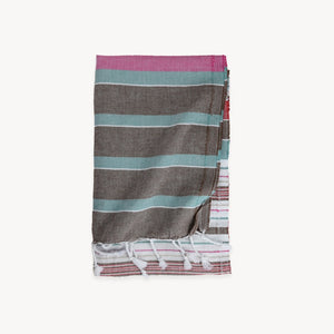 Turkish Body Towel - Patio Stripe PINK