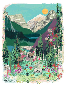 Banff Rocky Mountain Art Print by Anja Jane