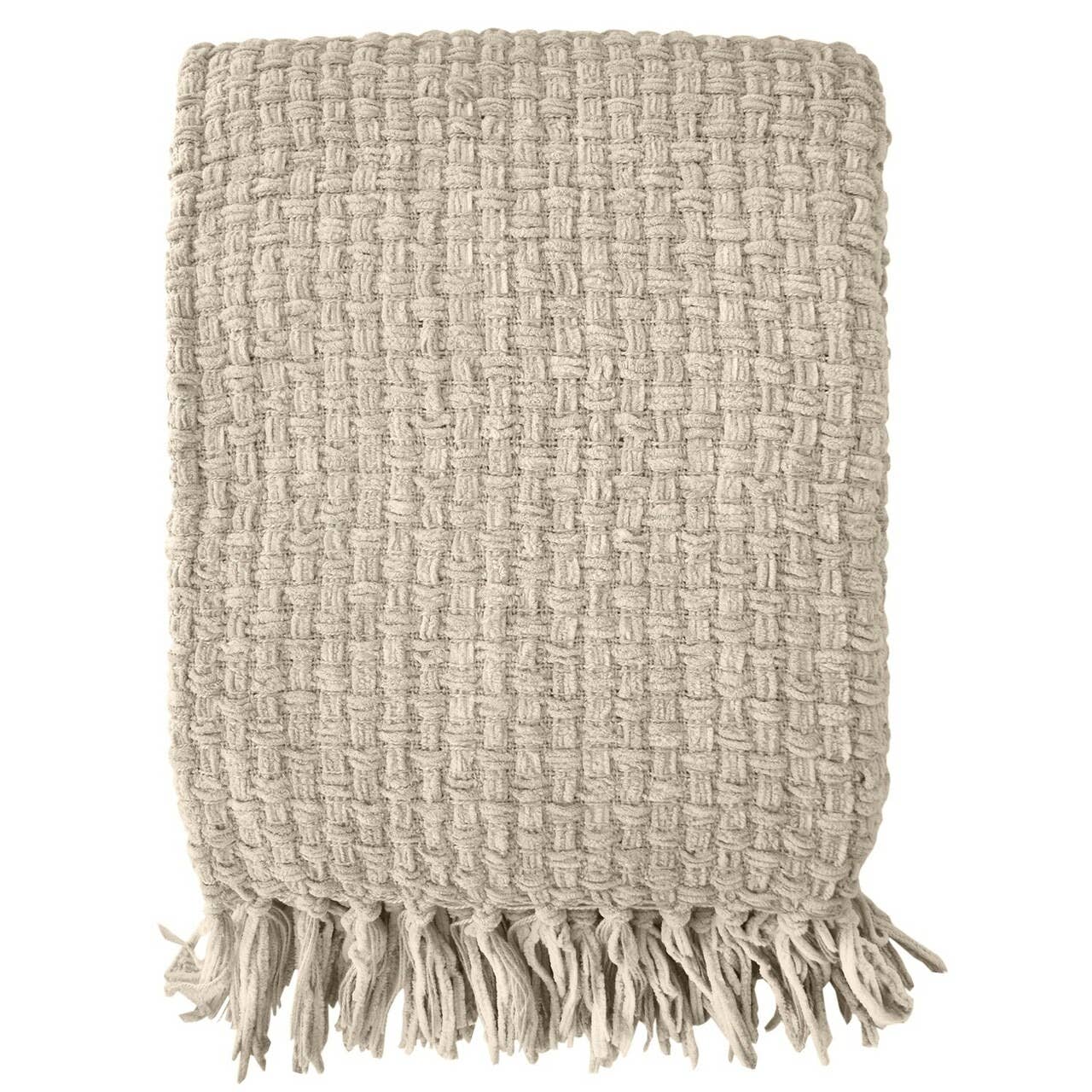 Chenille Basket Weave Throw- Various Colours