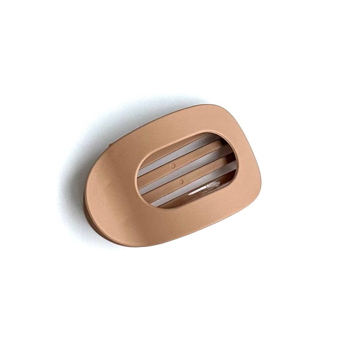 Flat Oval Hair Clip Accessory Latte Hair Claw