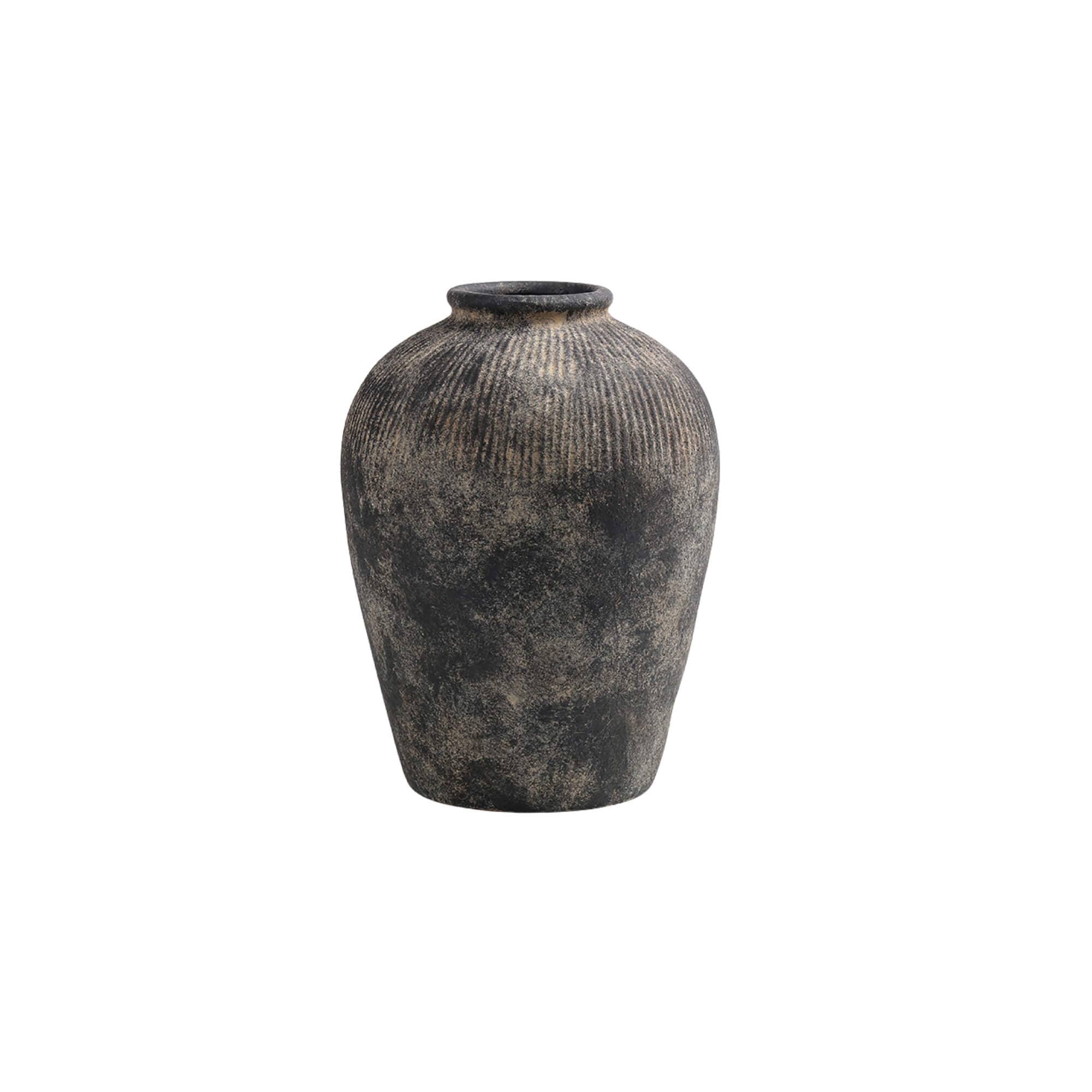 Black Terracotta Vase