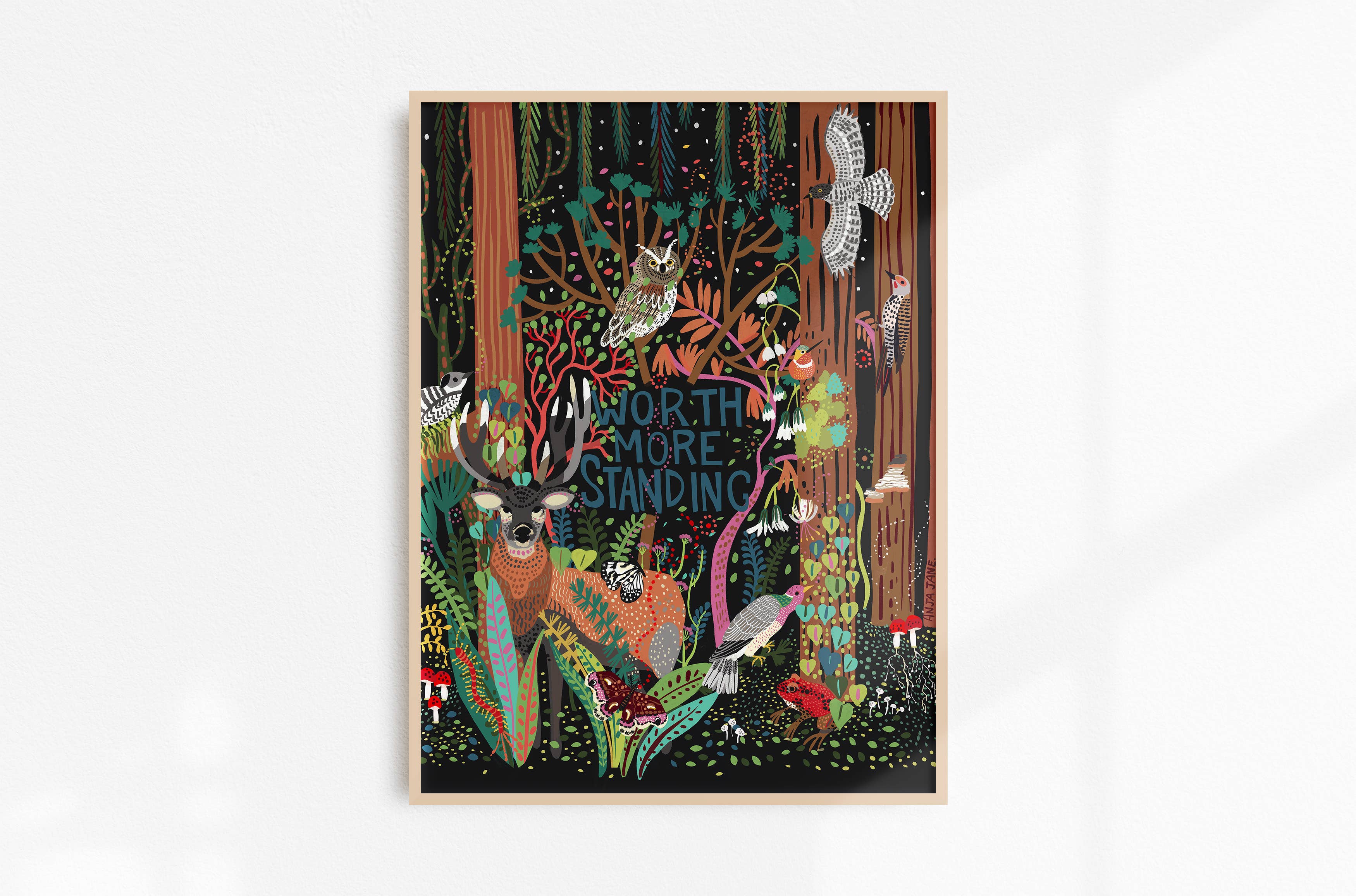 Old Growth Forest Art Print by Anja Jane