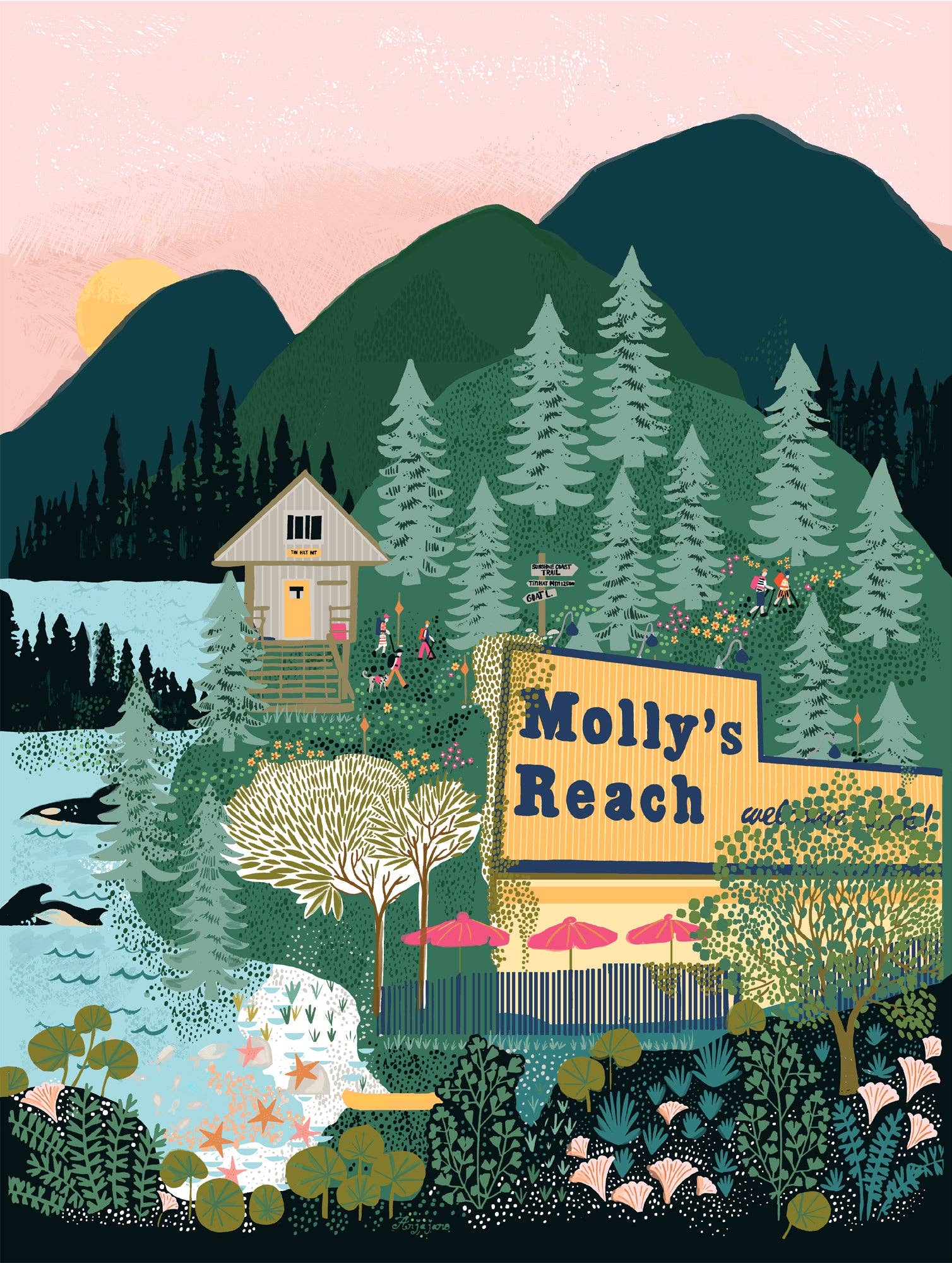 Sunshine Coast Art Print by Anja Jane