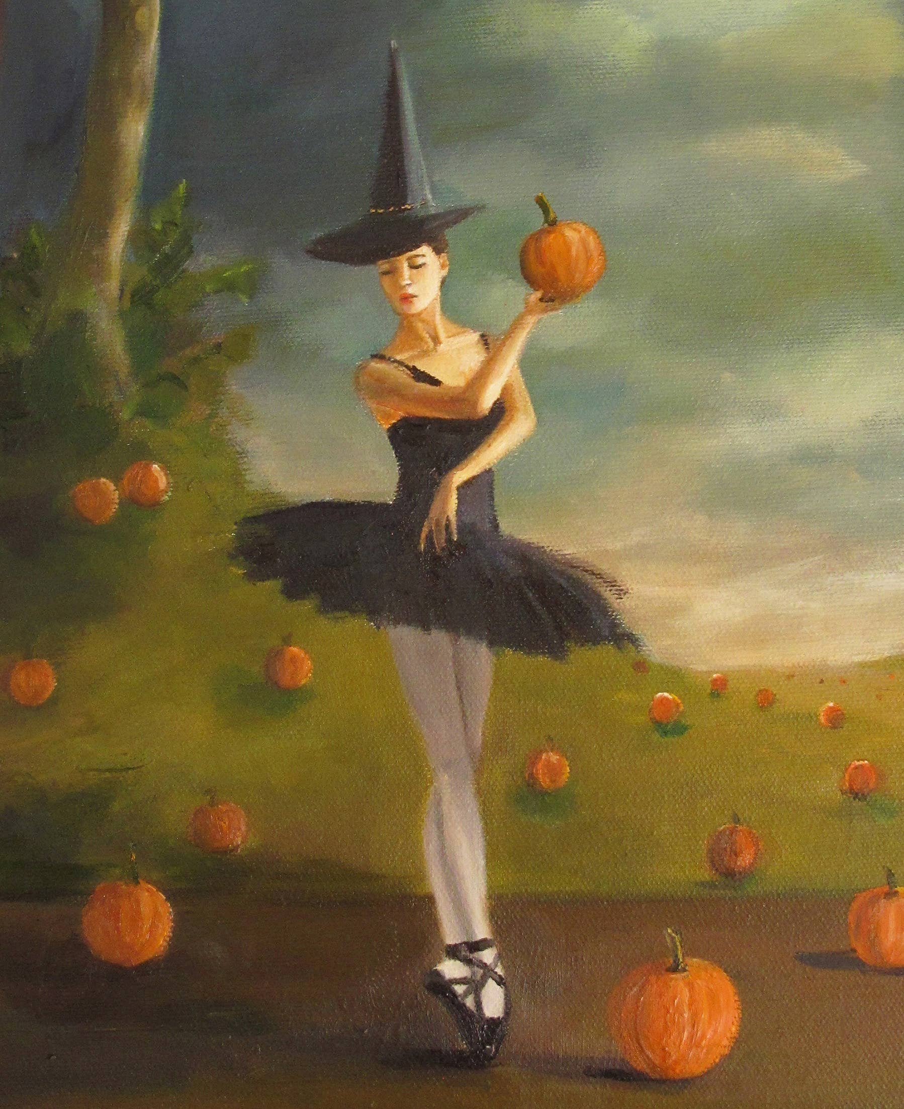 Dance Of The Pumpkin Patch Art Print - 8.5" X 11"
