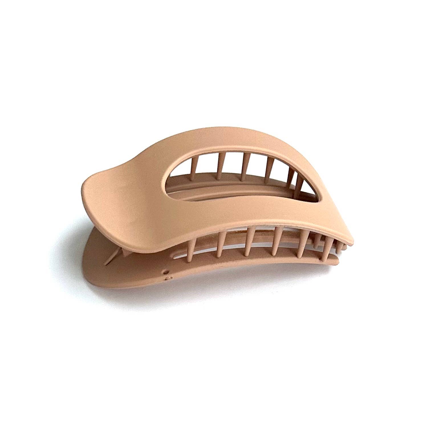 Flat Oval Hair Clip Accessory Latte Hair Claw