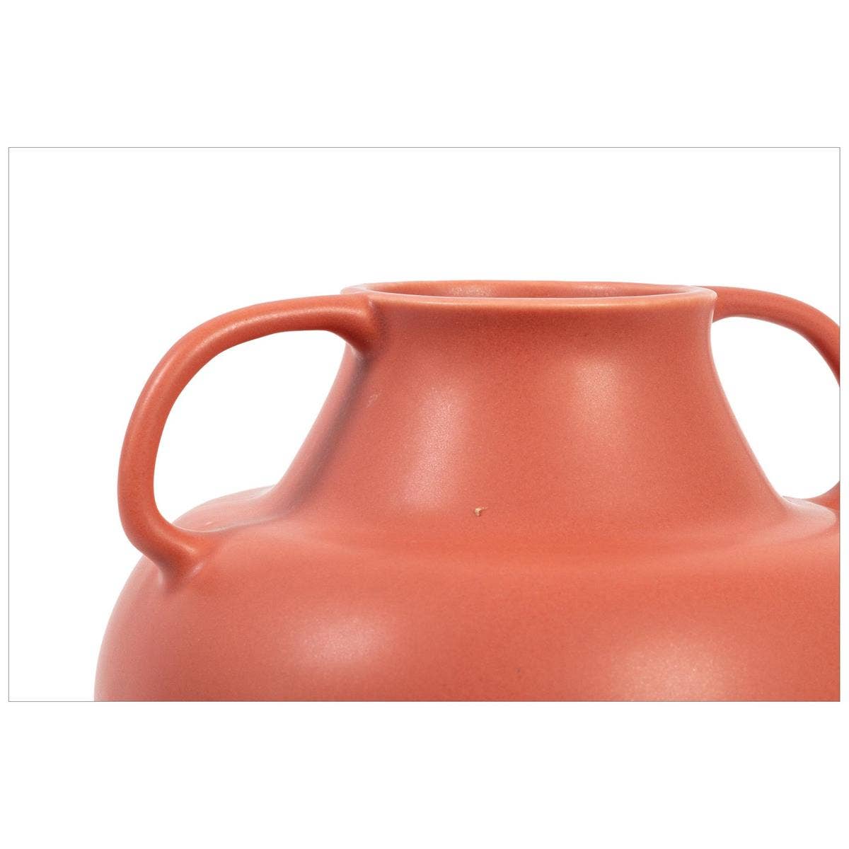Handled Short Ceramic Vase