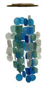Capiz Shell Wind Chimes - Blue Green