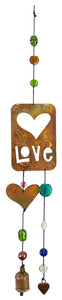 Iron Bell Chimes - Love Flamed Copper 24"