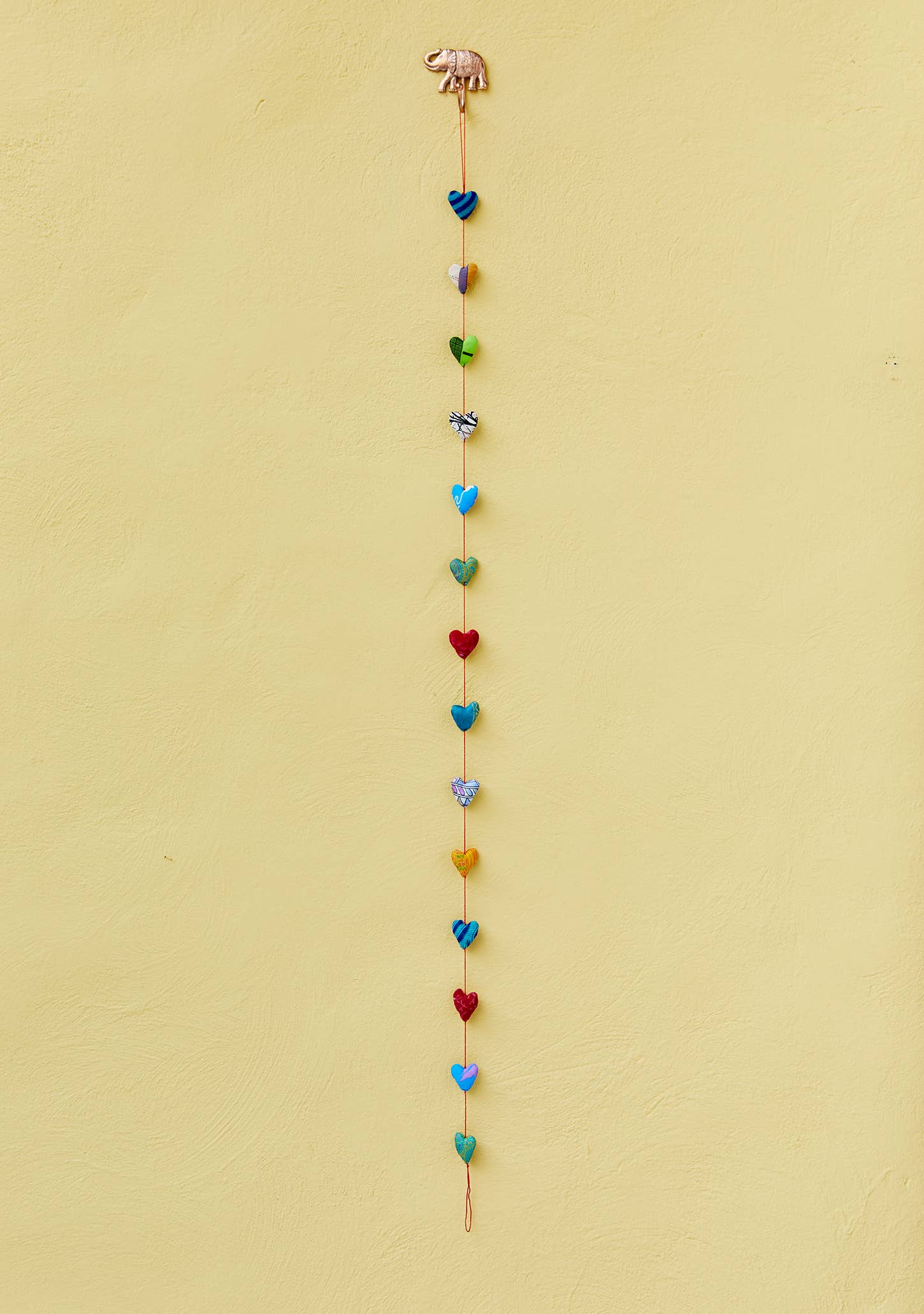 Recycled Sari Garland - Hearts