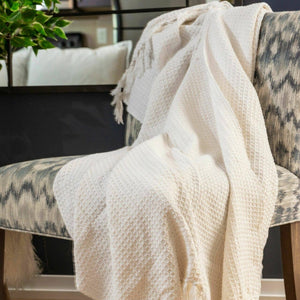 Honeycomb Cotton Throw- Various Colours