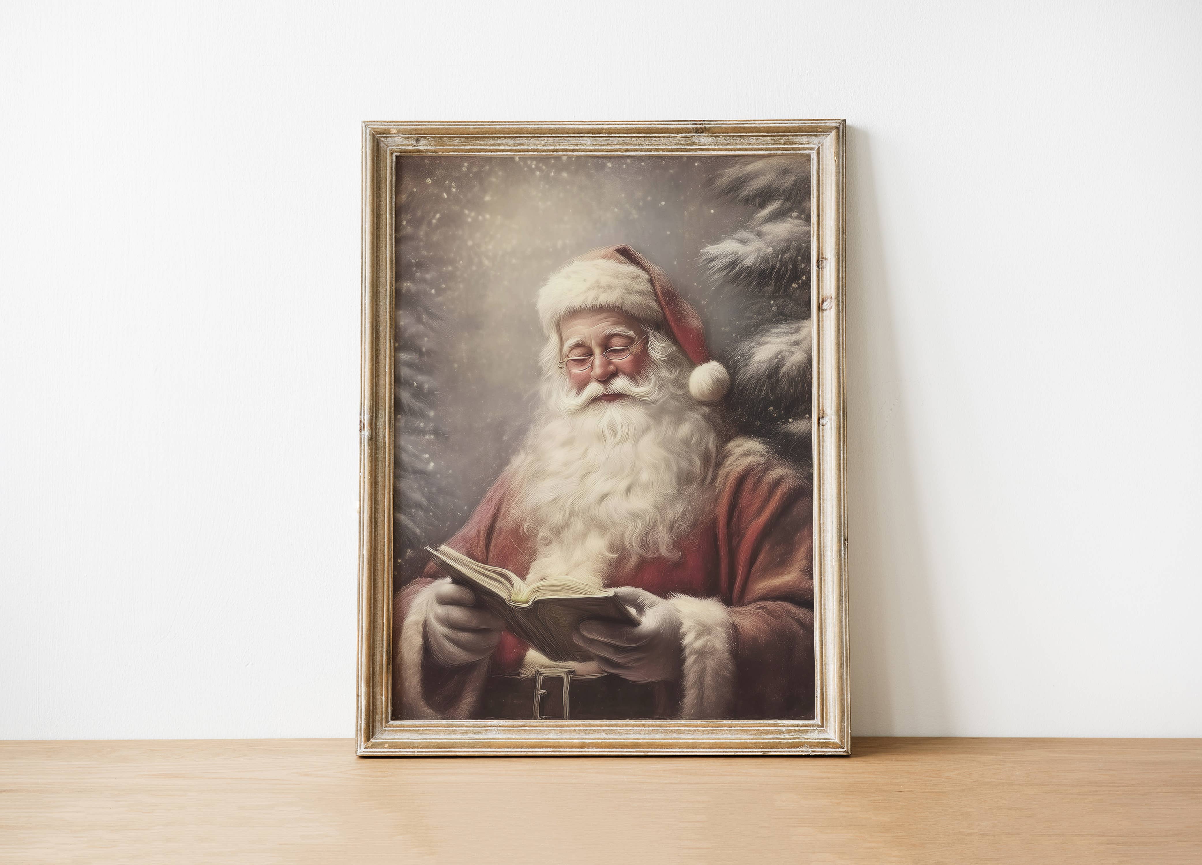 Saint Nick Antique Christmas Art Print