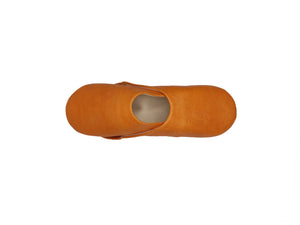 Womens Moroccan Babouche Slippers Handmade Caramel