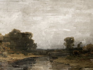 Gray Skies Vintage Art Print 11 x 14