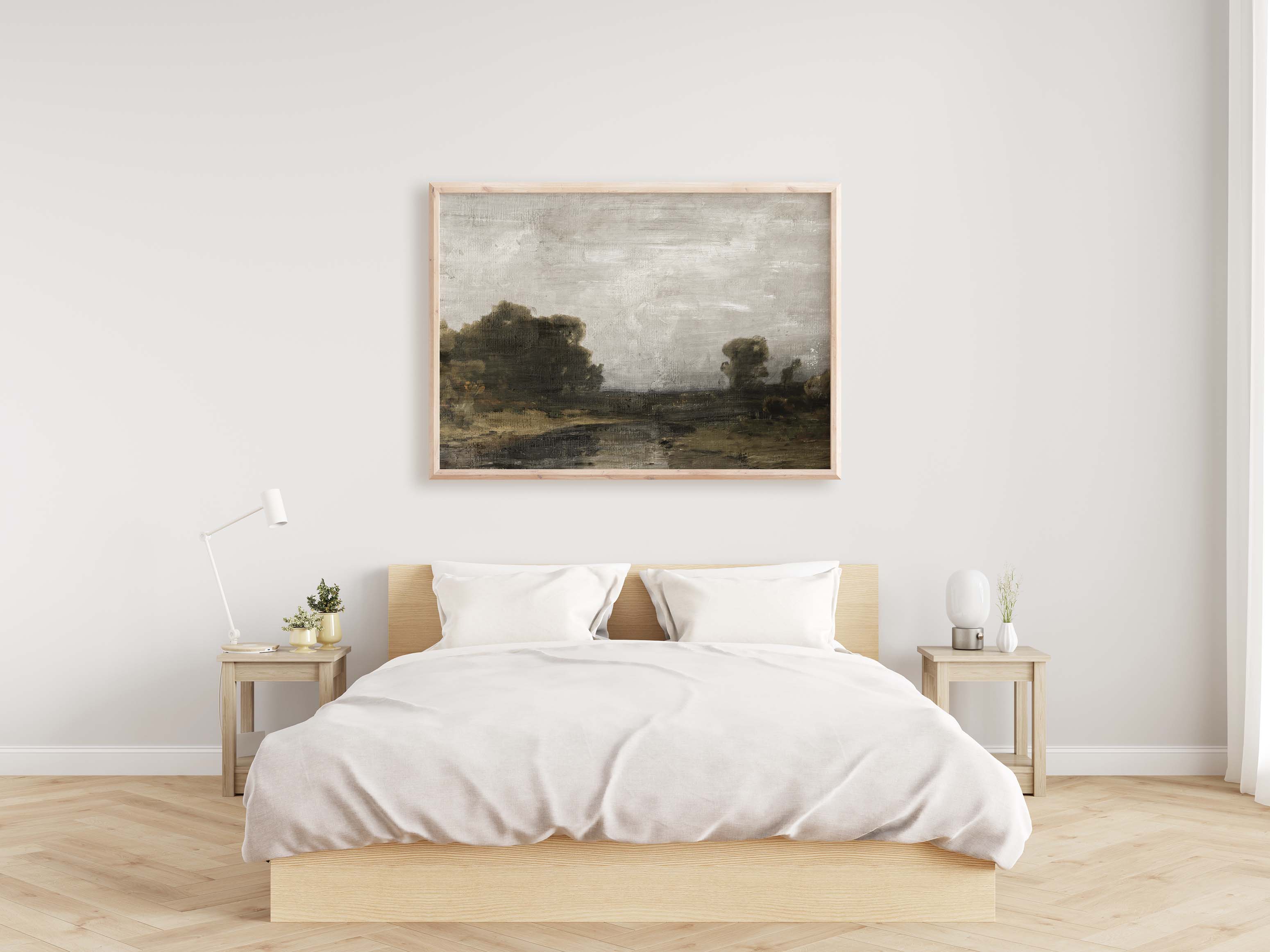 Gray Skies Vintage Art Print 11 x 14