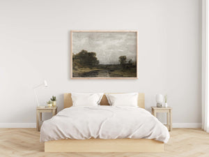 Gray Skies Vintage Art Print 11 x 14