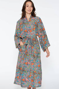 Reva Block Print Kimono Robes