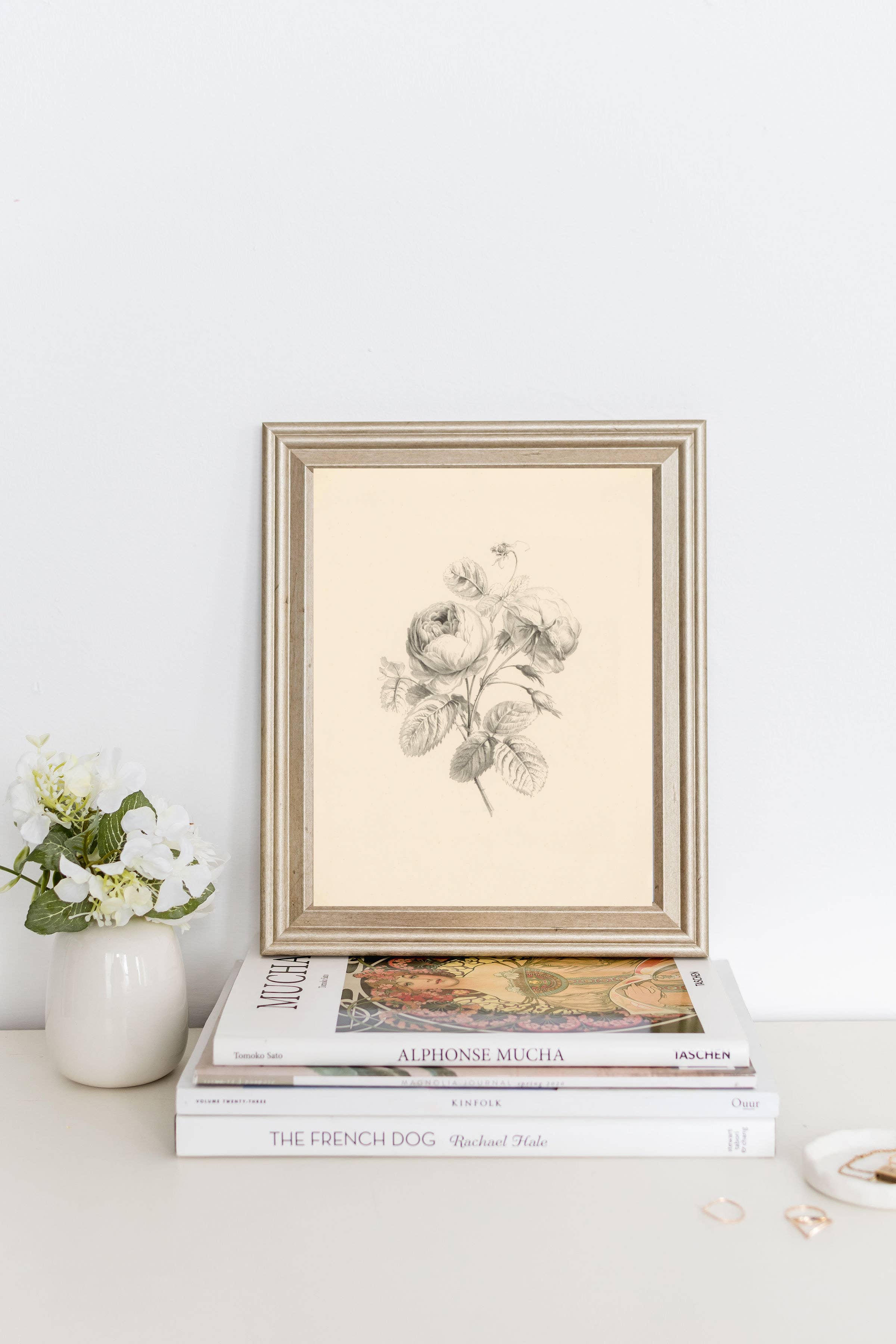 Floral Antique Vintage Art Print