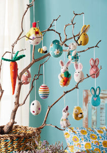Felt Embroidered Rabbit Ornament