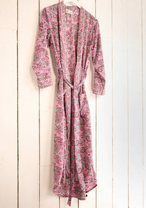 Pink Floral Paisley Kimono/Dressing Gown