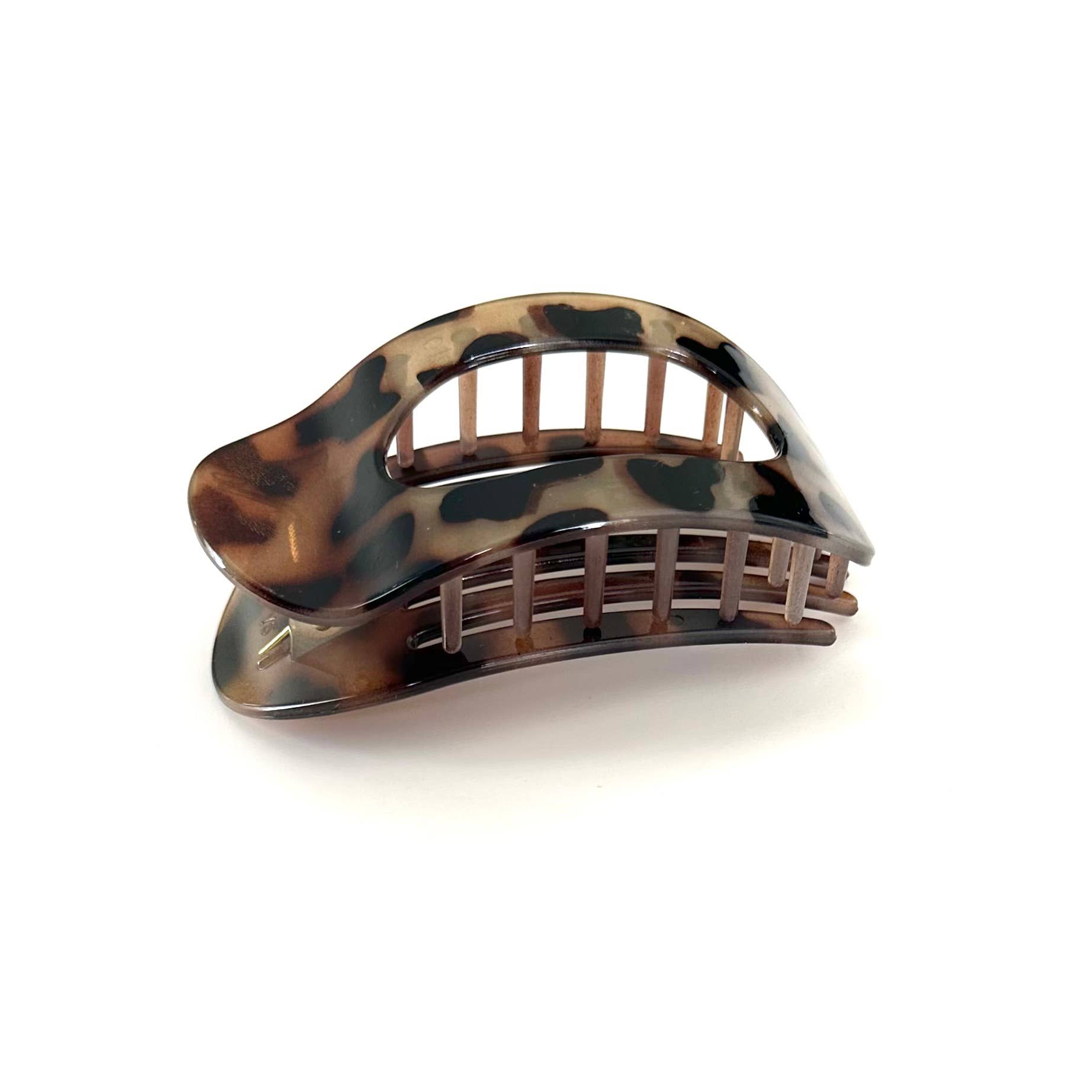 Flat Hair Clip Accessory Animal Print Beige Hair Claw