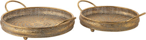 Round Gold Filigree Trays- 2 sizes