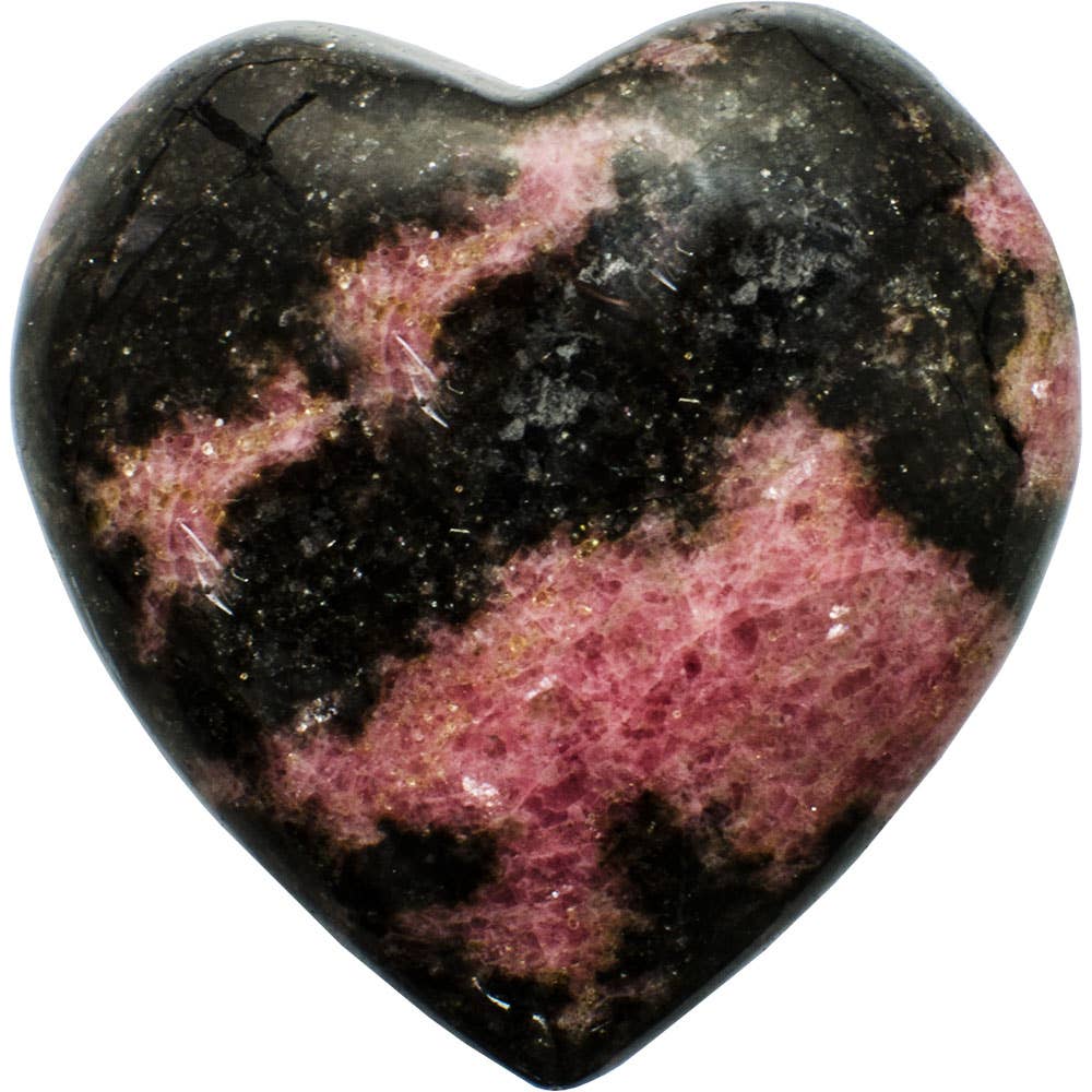 Gemstone Puffed Heart/Rhodonite-1.5"