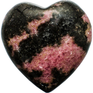 Gemstone Puffed Heart/Rhodonite-1.5"