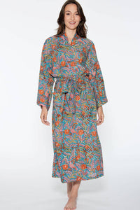 Reva Block Print Kimono Robes