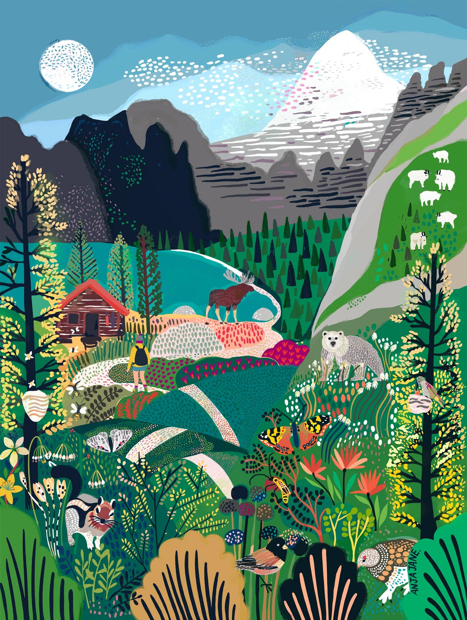 Canadian Rockies Art Print by Anja Jane